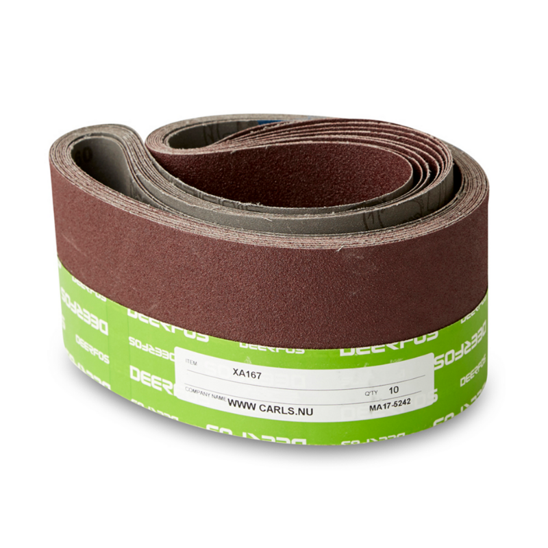 150x1500mm Lærreds Slibebånd 10 Stk Korn P40