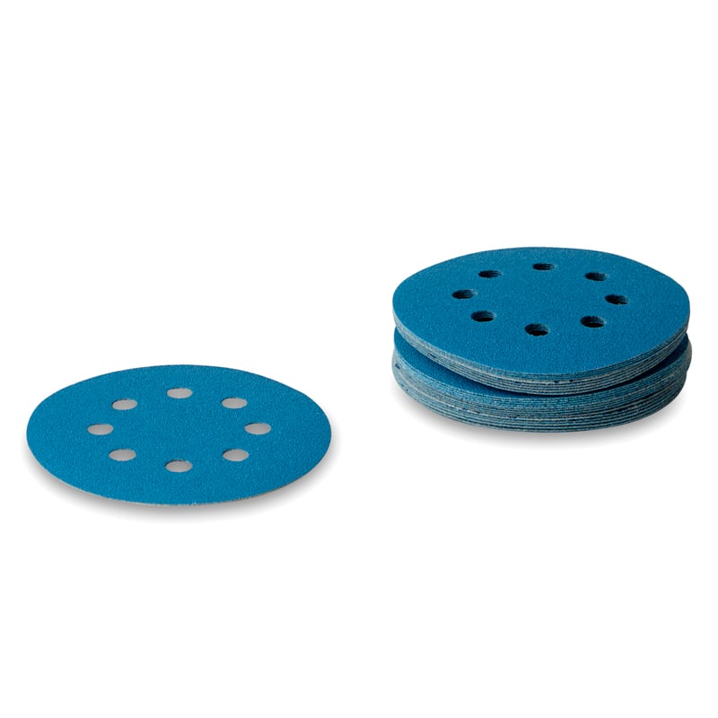 Sliberondeller ø125mm Til Alle Excenterslibere Undtagen Festool 25 Stk  Cool Blue  Korn P40